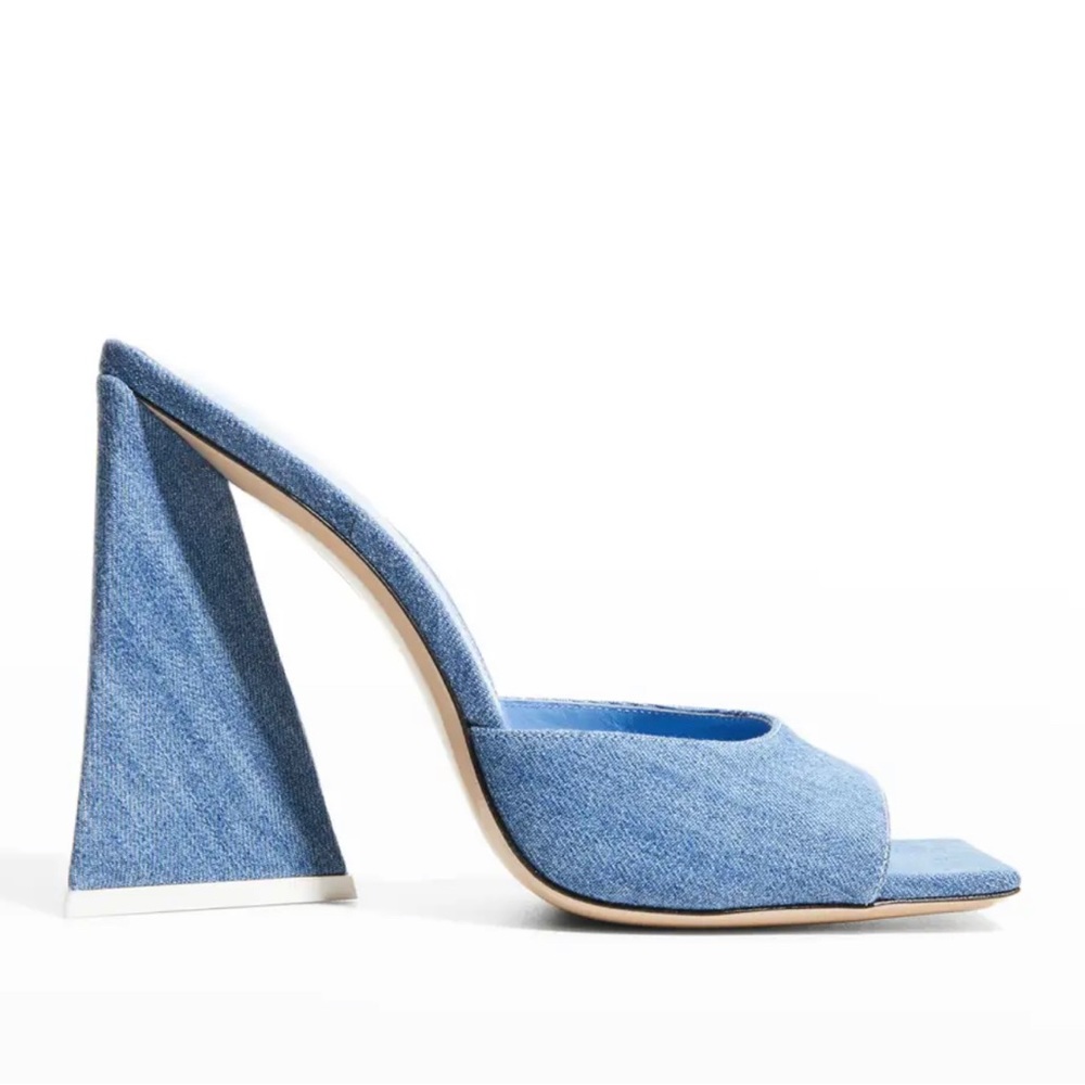 The Attico Devon Mule Denim Blue Size 40